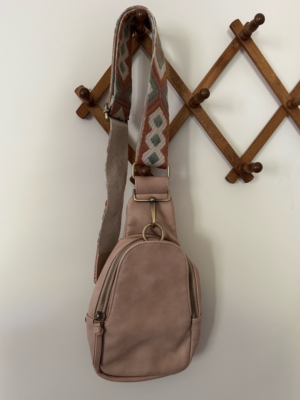 Anthropologie Urban Originals Pink Crossbody Bag